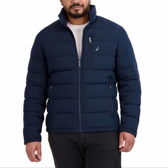 Nautica Men’s Quilted Puffer Jacket Large Mid-Weight - Picture 5 of 8